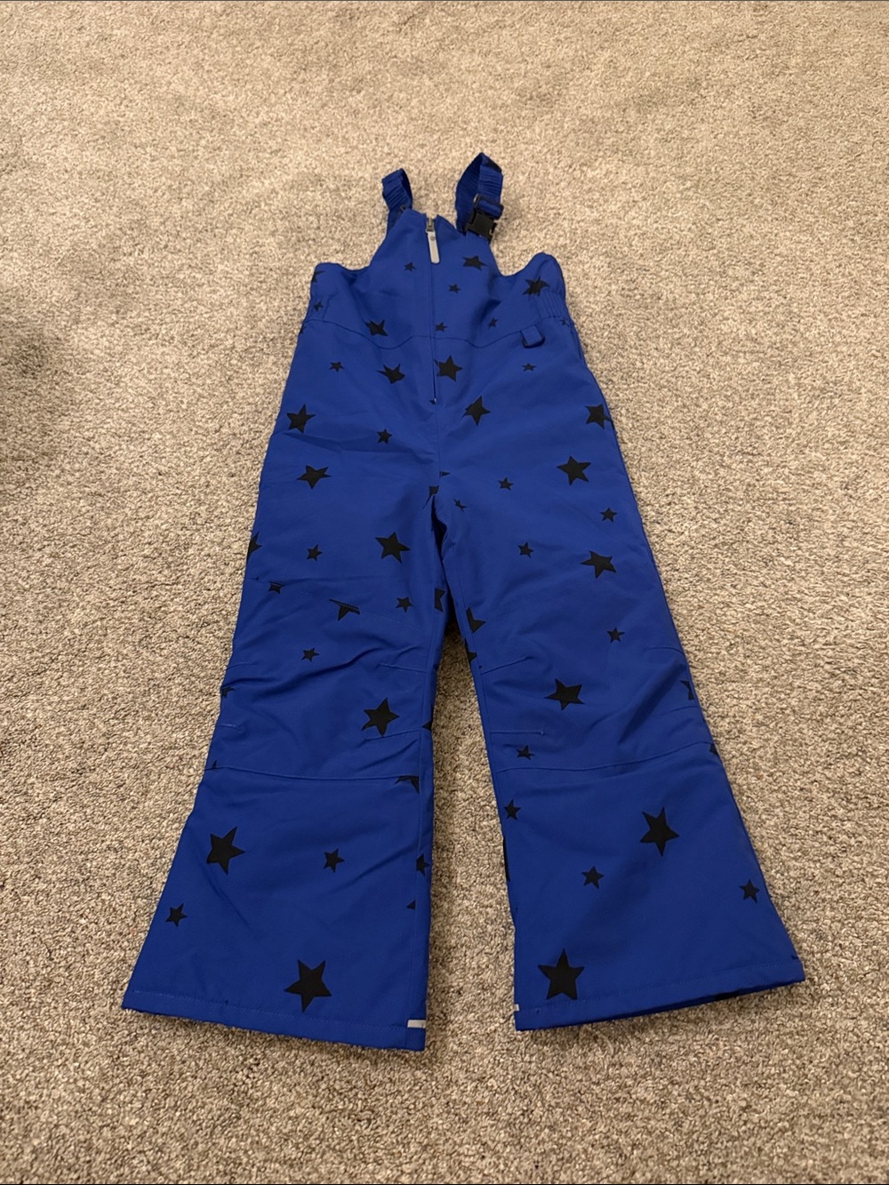 Hanna Andersson Kids Blue and black Star Snow Bib Pants Overalls Size 5